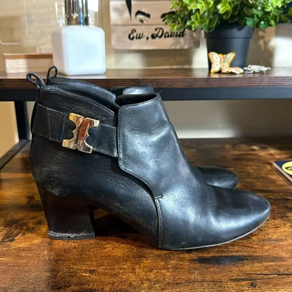 Tory Burch Black‎ heeled booties size 9.5